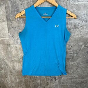 Under Armour blue and white sleeveless shirt men's small